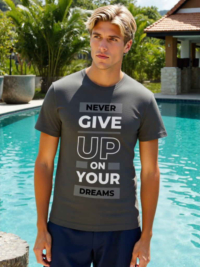 Never Give Up Graphic Tee (G,W)