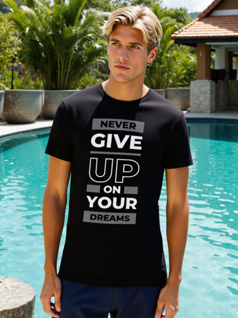 Never Give Up Graphic Tee (G,W)