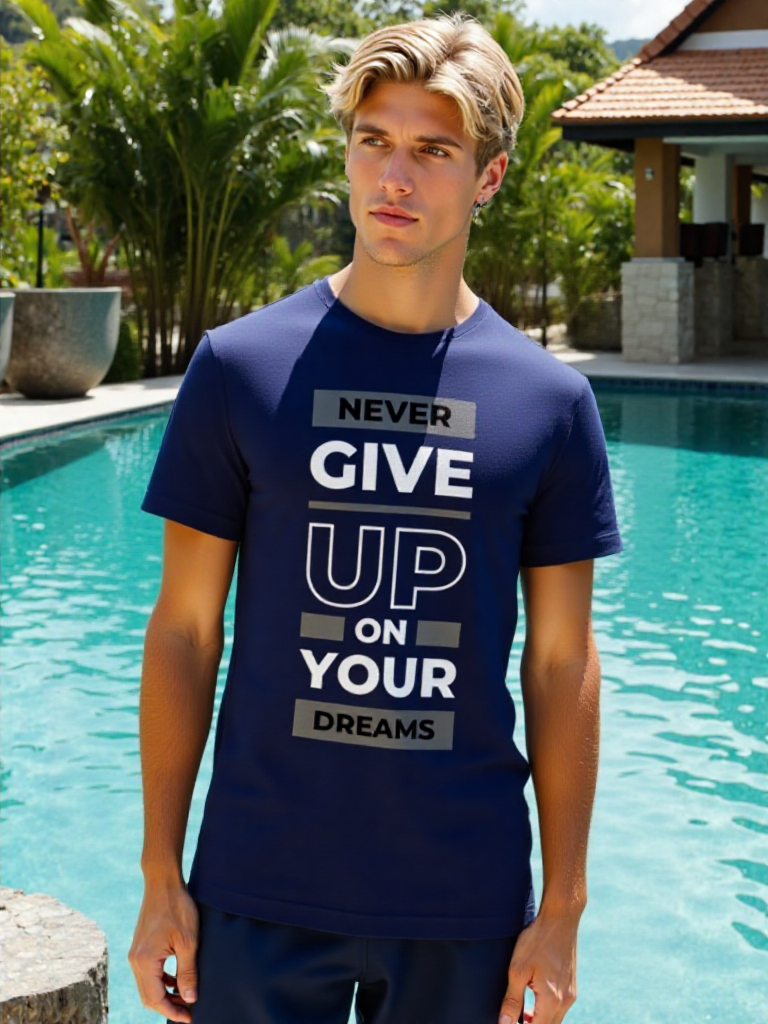 Never Give Up Graphic Tee (G,W)