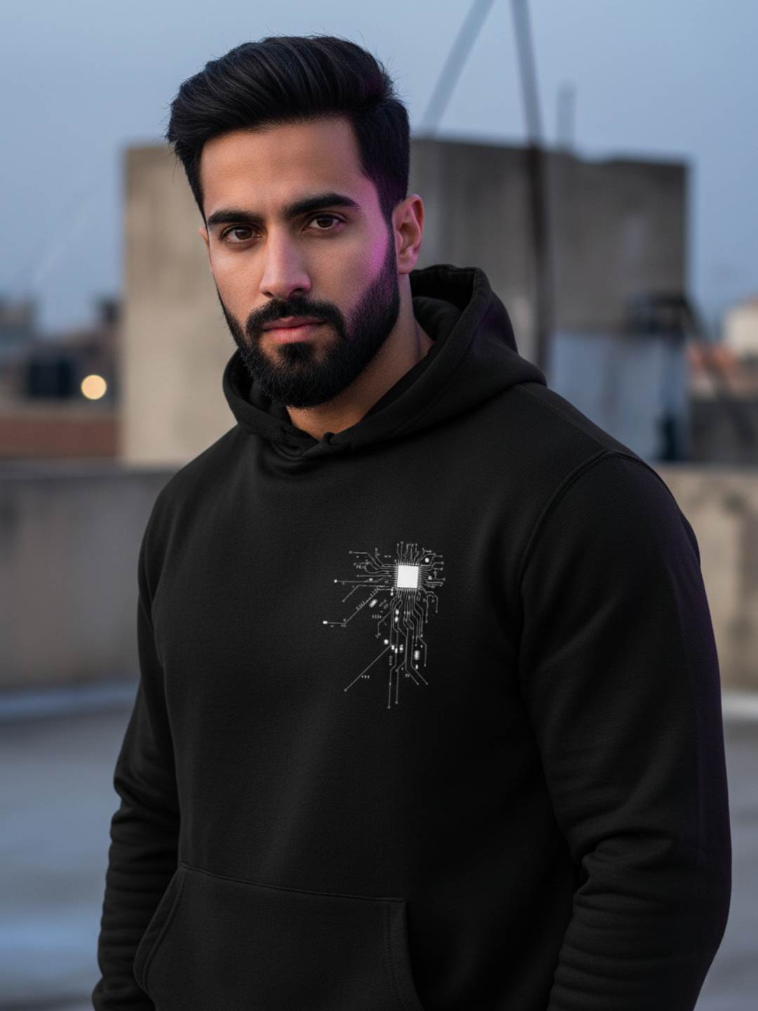 Long Circuit Graphic Hoodie
