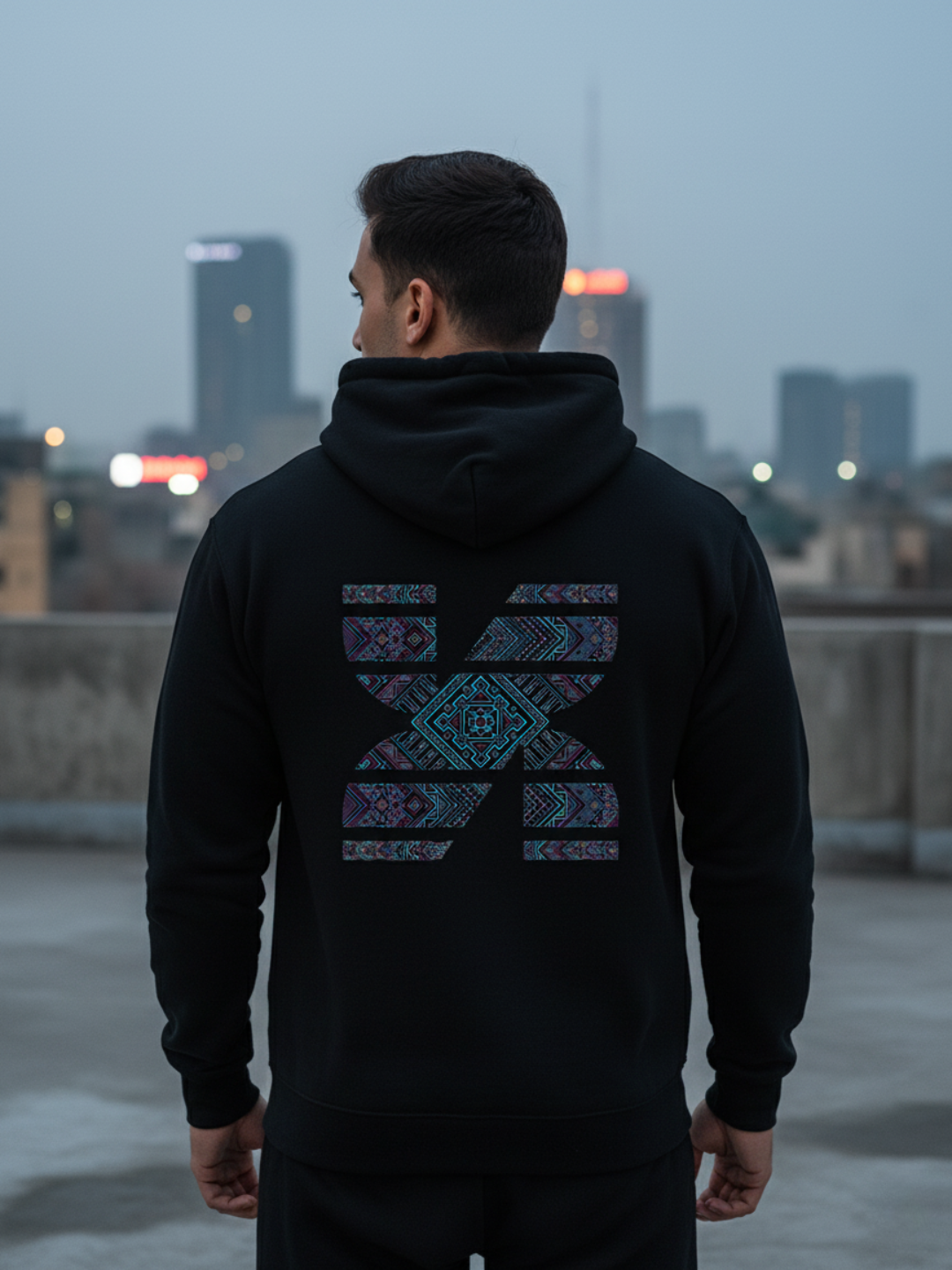 Abstract X Graphic Hoodie
