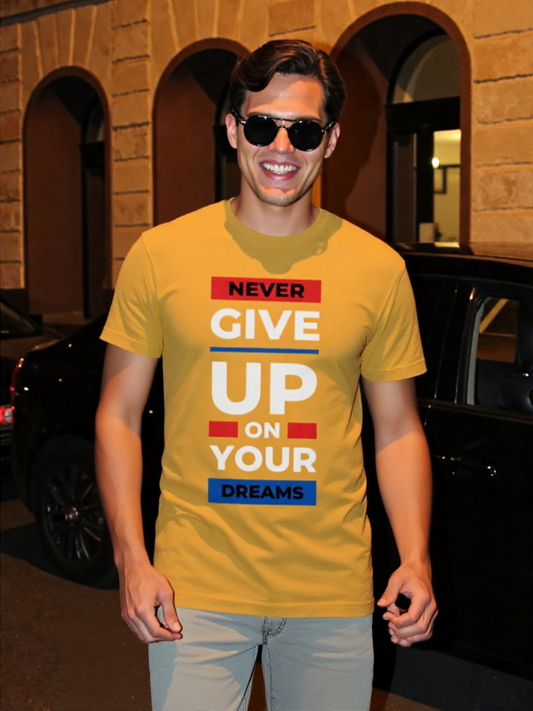 Never Give Up Graphic Tee (R,W,B)