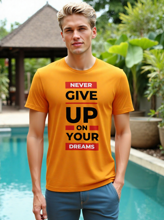 Never Give Up Graphic Tee (R,B)